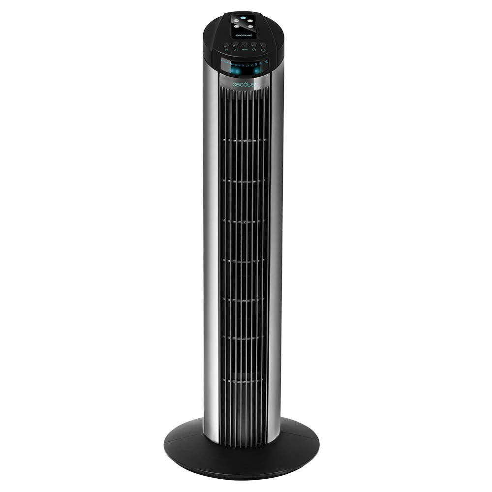 Aigostar Turmventilator Sehr Leise, 45W Tower Fan mit 3 Geschwindigkeiten & 70° Oszillation Standventilator, 2H Timer Leiser Ventilator für