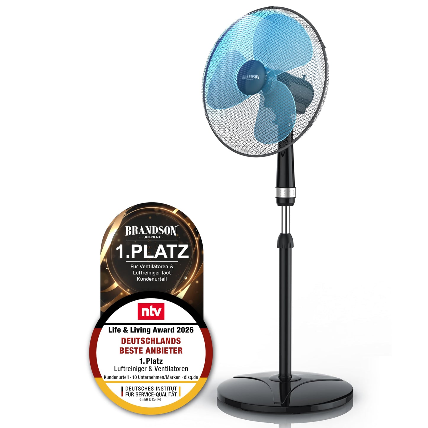 Cecotec Standventilator EnergySilence 1600 Moskito 65W, Mückenschutzfunktion, Timer, Touch-Steuerung, LED-Bildschirm, 10 Geschwindigkeiten, 3