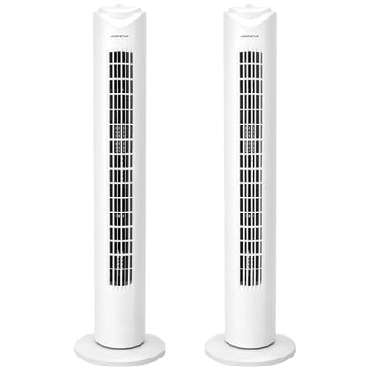 Aigostar Turmventilator Sehr Leise, 45W Tower Fan mit 3 Geschwindigkeiten & 70° Oszillation Standventilator, 2H Timer Leiser Ventilator für