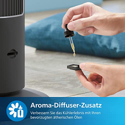 Philips Oszillierender Turmventilator 5000 Serie, 105 cm, Fernbedienung, Timer, 3 Geschwindigkeiten, 3 Modi, 40W, leistungsstarker leiser Luftstrom
