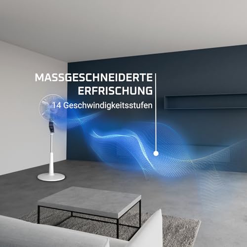 Rowenta Standventilator Turbo Silence Extreme, 14 Geschwindigkeitsstufen, 32 dB Silent Night Modus, Fernbedienung, Oszillation, höhenverstellbar