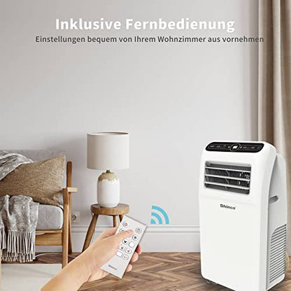 SHINCO Mobile Klimaanlage mit Abluftschlauch, 12000BTU, 3,5kw, Kühlen&Ventilieren&Entfeuchten, Mobiles Klimagerät mit Fenstermontage-Kit