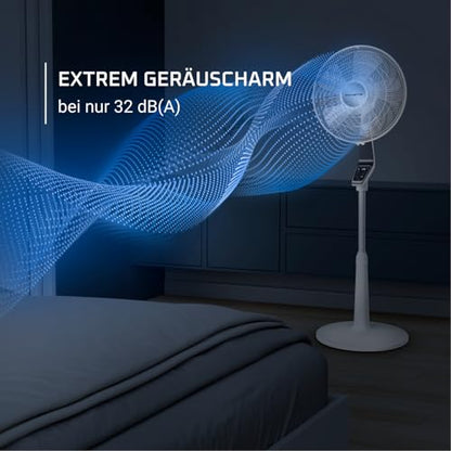 Rowenta Standventilator Turbo Silence Extreme, 14 Geschwindigkeitsstufen, 32 dB Silent Night Modus, Fernbedienung, Oszillation, höhenverstellbar