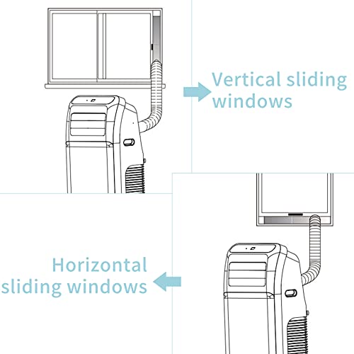 SHINCO Mobile Klimaanlage mit Abluftschlauch, 12000BTU, 3,5kw, Kühlen&Ventilieren&Entfeuchten, Mobiles Klimagerät mit Fenstermontage-Kit