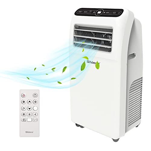 SHINCO Mobile Klimaanlage mit Abluftschlauch, 12000BTU, 3,5kw, Kühlen&Ventilieren&Entfeuchten, Mobiles Klimagerät mit Fenstermontage-Kit