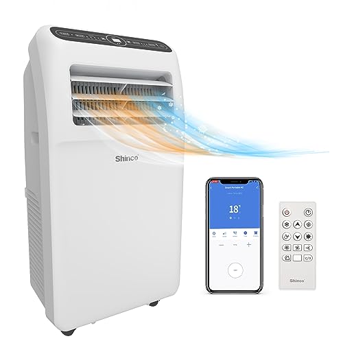 SHINCO Mobile Klimaanlage mit Abluftschlauch, 12000BTU, Kühlung&Heizung&Ventilieren&Entfeuchten, Mobiles Klimagerät mit Fenstermontage-Kit