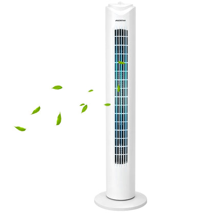 Aigostar Turmventilator Sehr Leise, 45W Tower Fan mit 3 Geschwindigkeiten & 70° Oszillation Standventilator, 2H Timer Leiser Ventilator für