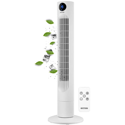 Aigostar Turmventilator Sehr Leise, 45W Tower Fan mit 3 Geschwindigkeiten & 70° Oszillation Standventilator, 2H Timer Leiser Ventilator für