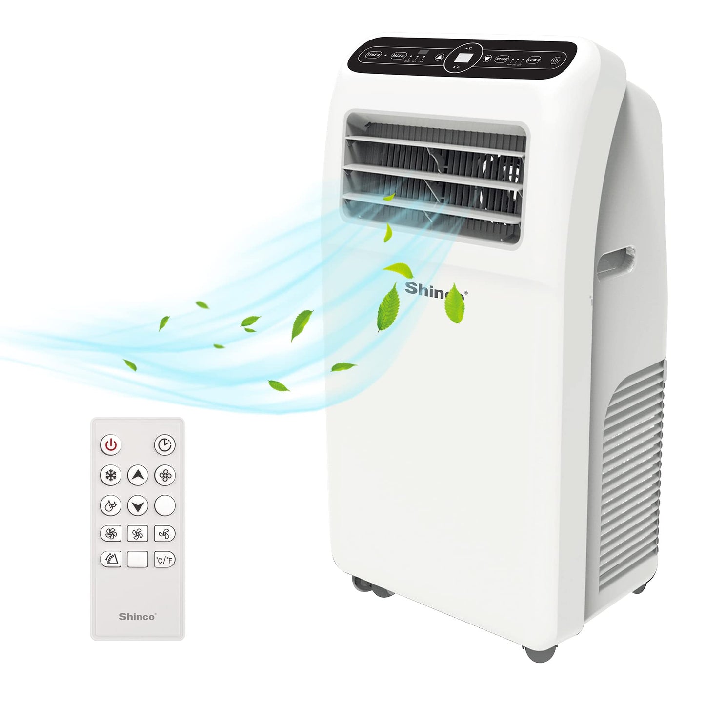 SHINCO Mobile Klimaanlage mit Abluftschlauch, 12000BTU, 3,5kw, Kühlen&Ventilieren&Entfeuchten, Mobiles Klimagerät mit Fenstermontage-Kit