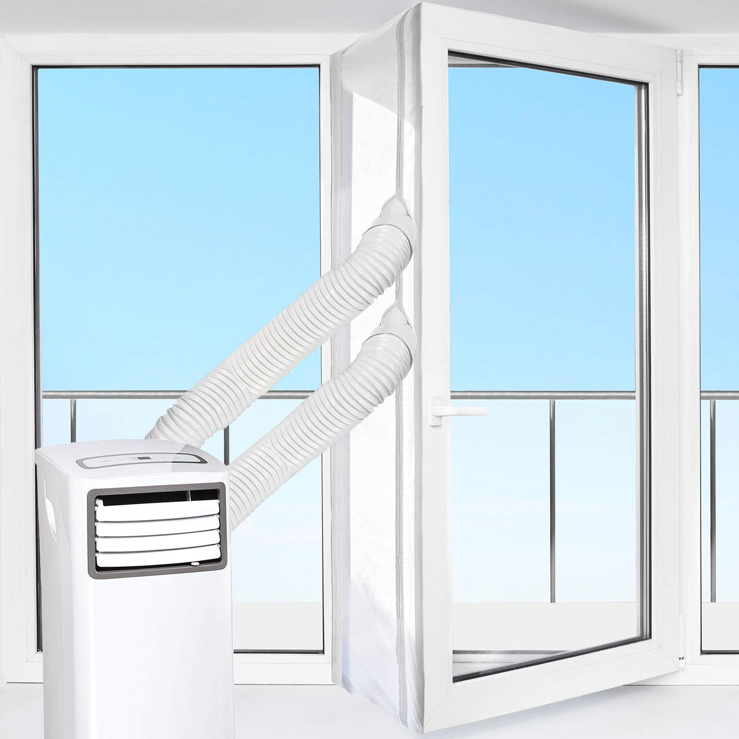 SHINCO Mobile Klimaanlage mit Abluftschlauch, 12000BTU, Kühlung&Heizung&Ventilieren&Entfeuchten, Mobiles Klimagerät mit Fenstermontage-Kit